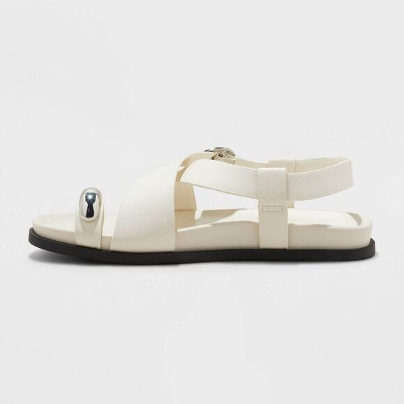 A New Day - Women's Penelope Toe Ring Footbed Sandals - A New Off-White - Picture 2 of 4